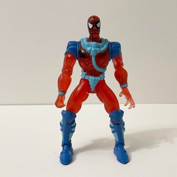 Vtg Spiderman 2000 Web Splashers Scuba Attack Action Figure Toy - Picture 4 of 16